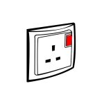 ليجراند - فيش مجوز ماليا مع مفتاح الفصل - ثنائي القطبية - 13 أمبير - 250 فولت - المواصفات البريطانية - أبيض