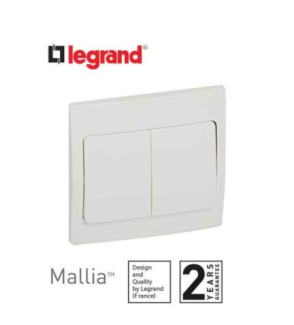 ليجراند - مفتاح مجوز ماليا - خطين - 10 أمبير - 250 فولت - أبيض