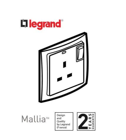 ليجراند - فيش مفرد بمفتاح ماليا - 13 أمبير - 250 فولت - لؤلؤي