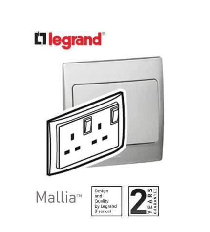 ليجراند - فيش مجوز بمفتاح ماليا - 13 أمبير - 250 فولت - فضي