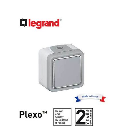 ليجراند - مفتاح خارجي بلكسو 55 - تبديل في اتجاهين - 250 فولت - رمادي