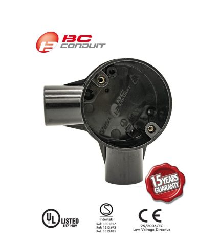 بحرة - علبة بلاستيك بمدخلين زاوية - 20 مم