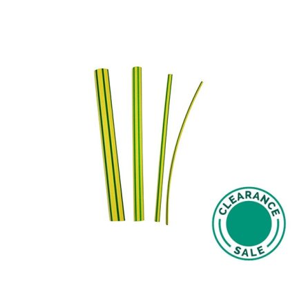 تصفية ثري إم - SFTW-202A أنابيب رقيقة الجدار قابلة للانكماش بالحرارة، النسبة: 2:1، 19.0/9.5 مم، 25 م، أصفر/أخضر