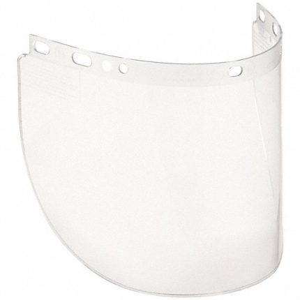 واقي للوجه, شفاف, بولي كربونات, 8 بوصة Visor Ht, 16.5بوصة Visor Wd