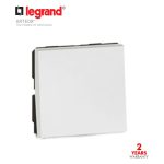 ليجراند - مفتاح جرس مربع - 6 أمبير - 2 خط - 2 موديول - أبيض