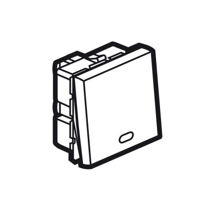 ليجراند - مفتاح مفرد مربع أرتيور - 20 أمبير - 250 فولت - مع بلمبة بيان - 2 خط - 2 موديول - أبيض