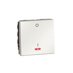 ليجراند - مفتاح مفرد مربع - 20 أمبير - 250 فولت - ثنائي القطب - مع لمبة بيان - خط واحد - 2 موديول - أبيض