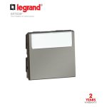 ليجراند - مفتاح جرس مربع 6 أمبير 2 خط 2 مع حامل للتسمية 2 موديول - مغنيسيوم