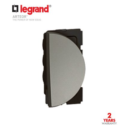 ليجراند - مفتاح يمين لمفتاح مزدوج أو ثلاثي دائري أرتيور - 20 أمبير - 250 فولت - خط واحد - 1 موديول - مغنيسيوم