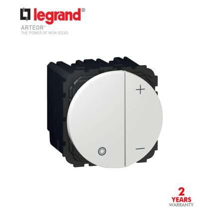 ليجراند - مفتاح ديمر أرتيور دائري - 2 موديول - أبيض