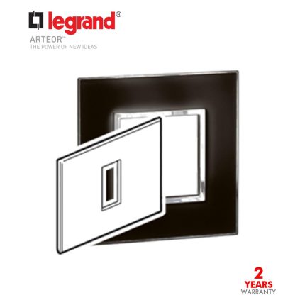 ليجراند - غطاء مربع أسود لامع 1 موديول - ايطالي/امريكي - أسود لامع