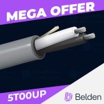 بلدن - كيبل صوت - 2 خط - مقاس 10AWG - لون رمادي - 305 متر/اللفة - CL3 AUDIO PVC/FRPVC