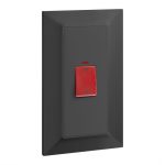 ليجراند - مفتاح مكيف 45 أمبير - 250 فولت - مع لمبة بيان - بلانكو إس - أسود