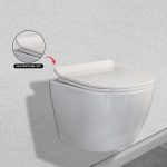 ⁦كرسي حمام معلق دائري PP23 تكنو مقاس 49*36*34⁩ - الصورة ⁦3⁩