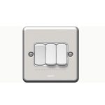 ليجراند - مفتاح ثلاثي 20 أمبير - 2 خط - سينرجي - ستانليس ستيل