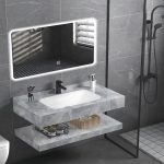 مغاسل رخام ديكور مقاس 100سم رمادي