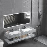 ⁦مغاسل رخام ديكور مقاس 150سم رمادي⁩ - الصورة ⁦2⁩