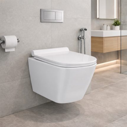 كرسي حمام معلق مربع UF19 تكنو مقاس 51.5*36*34