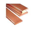 بحرة -  قضبان توصيل نحاسية مقاس 100x8 مم - طول 5.5 متر - حافة دائرية كاملة