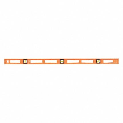 ميزان ماء لقياس ميل الاسطح من الألمنيوم, الطول 48 بوصة،  3 قوارير، برتقالي ، هيكل مصبوب  بلاستيكي ، غير مغناطيسي