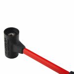 ⁦مطرقة بمقدمة ناعمة، وزن الرأس 8 أوقية، القطر 1 بوصة، الطول الإجمالي 12 بوصة، أطراف قابلة للاستبدال ، مقبض من الفايبر جلاس⁩ - الصورة ⁦2⁩