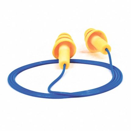 سدادات الأذن ، سلكية ، ذات حواف ، 25 ديسيبل ، قابلة لإعادة الاستخدام ،مصاس متوسط