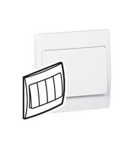 ليجراند - مفتاح ثلاثي ماليا - خط واحد - 10 أمبير - 250 فولت - أبيض