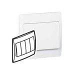 ليجراند - مفتاح رباعي ماليا - خط واحد - 10 أمبير - 250 فولت - أبيض