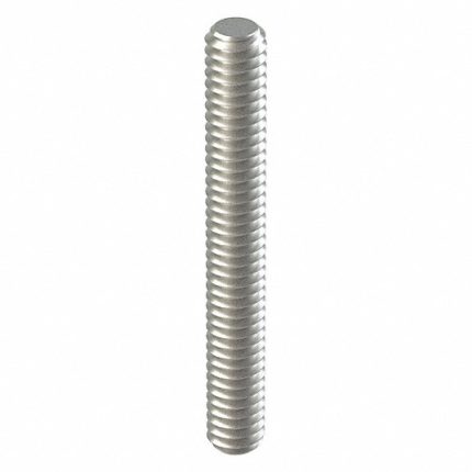 مسمار ملولب بالكامل, 18-8 ستانلس ستيل, طول 1/2بوصه-13, عدد5 قطع