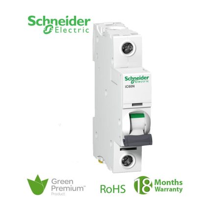 شنايدر - قاطع فرعي 1 خط - 1 أمبير - Acti9 iC60N, 1P, 1A, C Curve