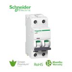 شنايدر - قاطع فرعي 2 خط - 50 أمبير - Acti9 iC60N, 2P, 50A, D Curve