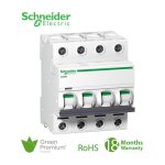 شنايدر - قاطع فرعي 4 خط - 20 أمبير - Acti9 iC60N, 4P, 20A, D Curve
