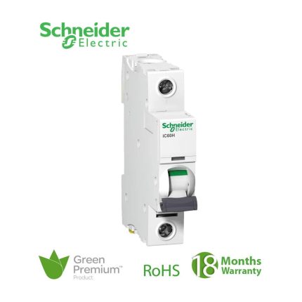 شنايدر - قاطع فرعي 1 خط - 20 أمبير - Acti9 iC60H, 1P, 20A, B Curve