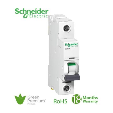 شنايدر - قاطع فرعي 1 خط - 50 أمبير - Acti9 iC60H, 1P, 50A, C Curve