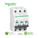 شنايدر - قاطع فرعي 3 خط - 6 أمبير - Acti9 iC60H, 3P, 6A, C Curve