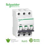 شنايدر - قاطع فرعي 3 خط - 50 أمبير - Acti9 iC60H, 3P, 50A, C Curve