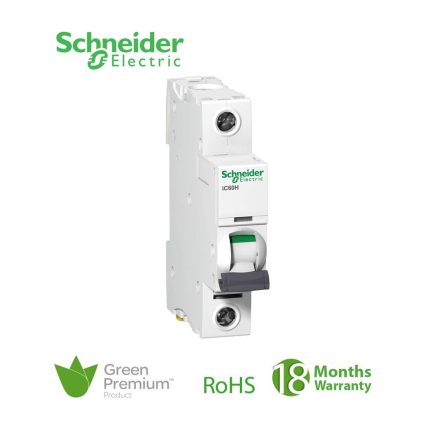 شنايدر - قاطع فرعي 1 خط - 25 أمبير - Acti9 iC60H, 1P, 25A, D Curve