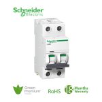 شنايدر - قاطع فرعي 2 خط - 50 أمبير - Acti9 iC60H, 2P, 50A, D Curve