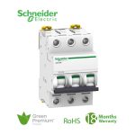 شنايدر - قاطع فرعي 3 خط - 12.5 أمبير - Acti9 iC60L, 3P, 12.5A, MA Curve