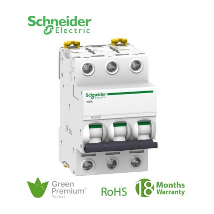 شنايدر - قاطع فرعي 3 خط - 40 أمبير - Acti9 iC60L, 3P, 40A, C Curve