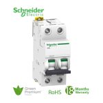 شنايدر - قاطع فرعي 2 خط - 50 أمبير - Acti9 iC60L, 2P, 50A, K Curve