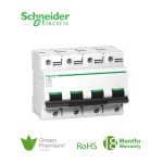 شنايدر - قاطع فرعي 4 خط - 80 أمبير - Acti9 C120N, 4P, 80A, D Curve