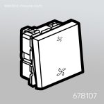 ليجراند - مفتاح مروحة 10- أمبير - 2 خط - 250 فولت - 2 موديول - أبيض