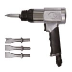 أسترو - مطرقة هوائية ذات أسطوانة طويلة شديدة التحمل من أونيكس مع 4 قطع من الأزاميل - 250 مم