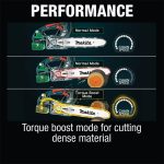 ⁦منشار حطب لاسلكي ، 18 فولت ، قاعدة جنزير 10 بوصة ، طول القطع 240 مم ، سرعة السلسلة 24 م / ث ، 2 كجم⁩ - الصورة ⁦4⁩