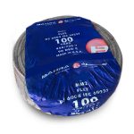 بحرة - سلك كهربائي نحاس مرن - المواصفات البريطانية - NYA - مقاس 1 مم - رمادي - 450/750 فولت - 91.44 متر