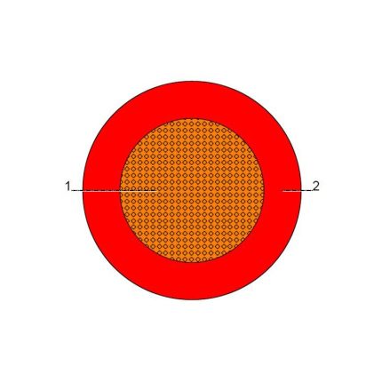 بحرة - سلك بناء نحاس، LS0H-XL، مقاس 6 مم ،H07Z-R، RM، أحمر،  450/750 فولت، BS EN 50525-3-41 (سابقًا BS 7211:1998)، 500 متر