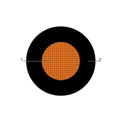 بحرة - سلك بناء نحاس، LS0H-XL، مقاس 2.5 مم ،H07Z-R، RM، أسود،  450/750 فولت، BS EN 50525-3-41 (سابقًا BS 7211:1998)، 500 متر