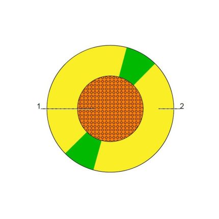 بحرة - سلك بناء نحاس، LS0H-XL، مقاس 1.5 مم ،H07Z-R، RM،  أخضر/أصفر،  450/750 فولت، BS EN 50525-3-41 (سابقًا BS 7211:1998)، 500 متر