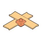 بحرة - موصل "متقاطع" للقالب - 40x6 مم - شريط تأريض الى شريط تأريض